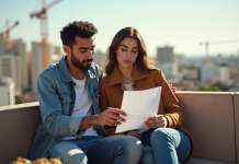 Jeune couple marocain sur un balcon à Casablanca