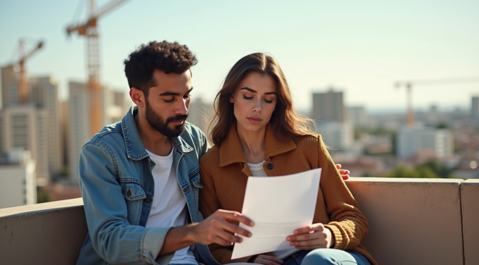 Jeune couple marocain sur un balcon à Casablanca