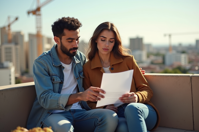 Jeune couple marocain sur un balcon à Casablanca