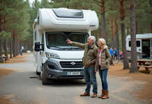 Différence entre un camping-car et un van aménagé : bien choisir son véhicule de loisirs ! Couple souriant avec van blanc en camping nature